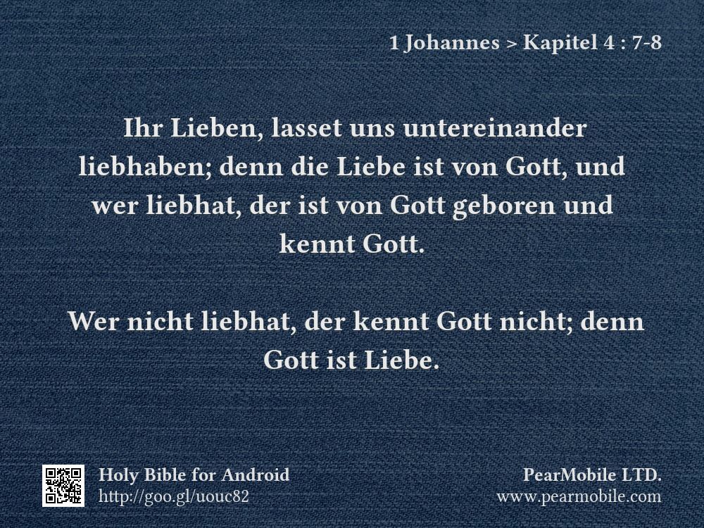 1 Johannes, Kapitel 4:7-8